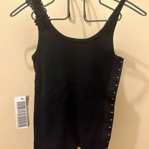 Benetton tank embroidered shoulder Y2K